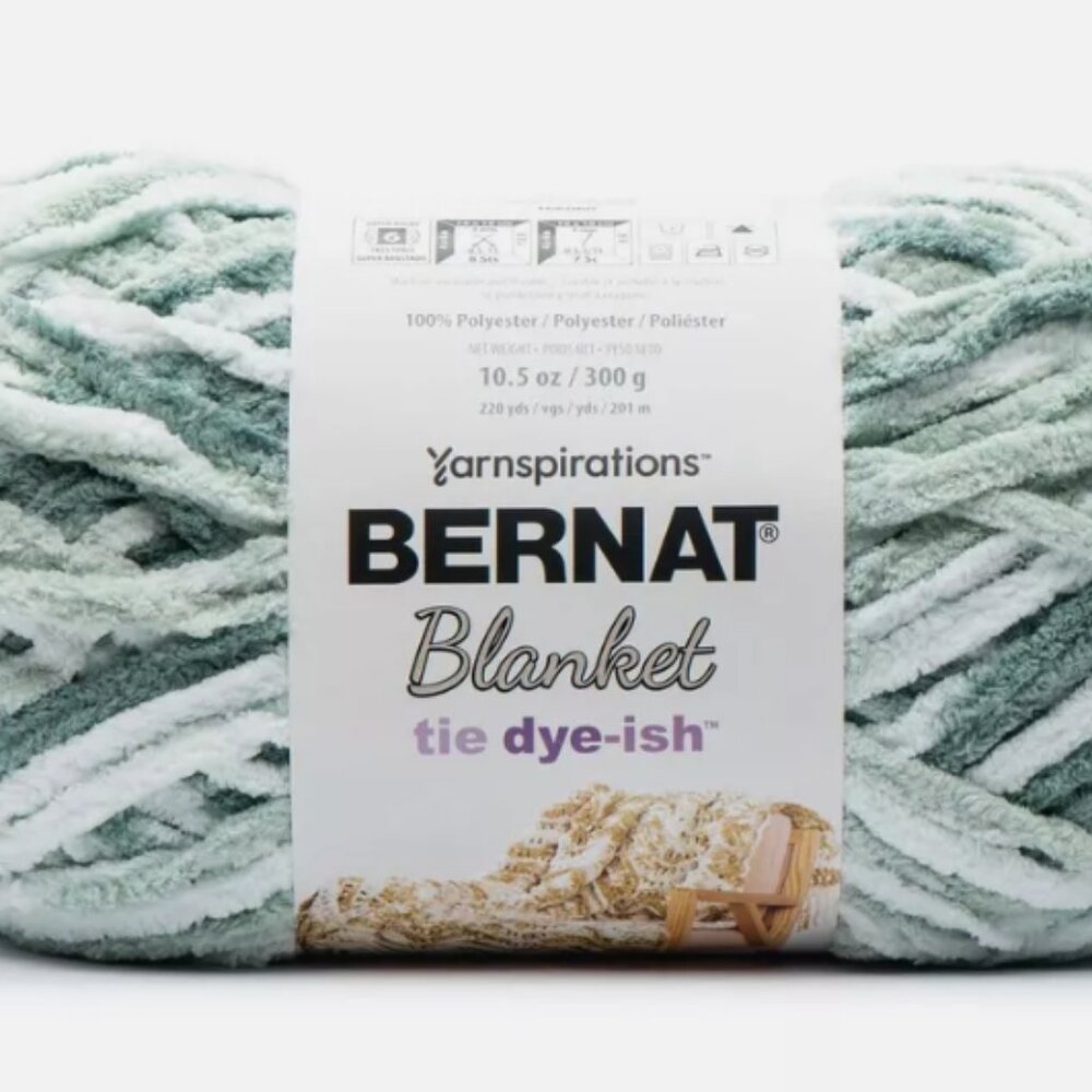 Bernat Blanket Tie Dye-Ish Yarn-Mossy Hills